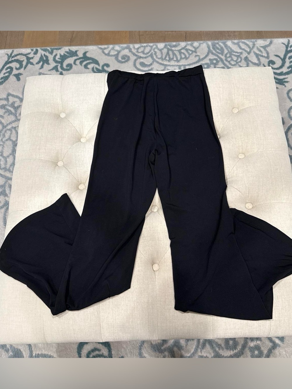 Black Wide-Leg Lounge Pants